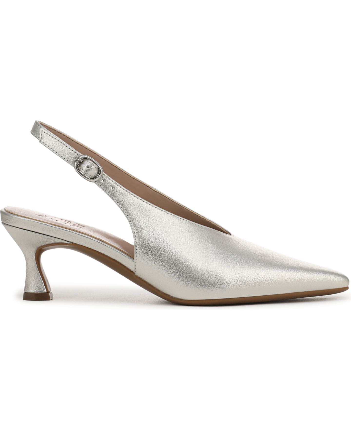 Женские туфли Naturalizer Embry Slingback Mid Heel Pumps, цвет: Серебряный песочная искусственная кожа — фото 2