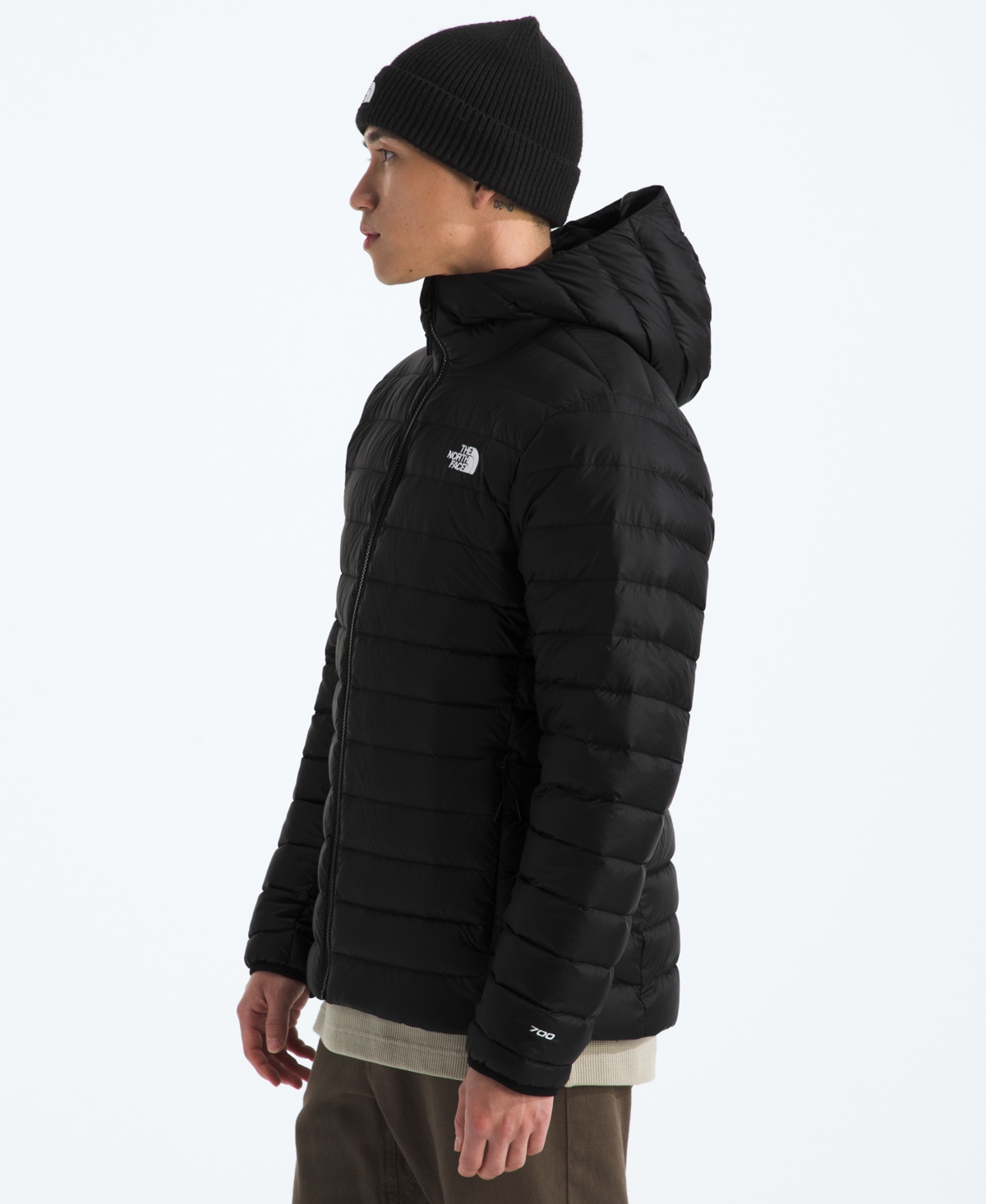 The North Face Men's Classic Down Hooded Jacket In Black