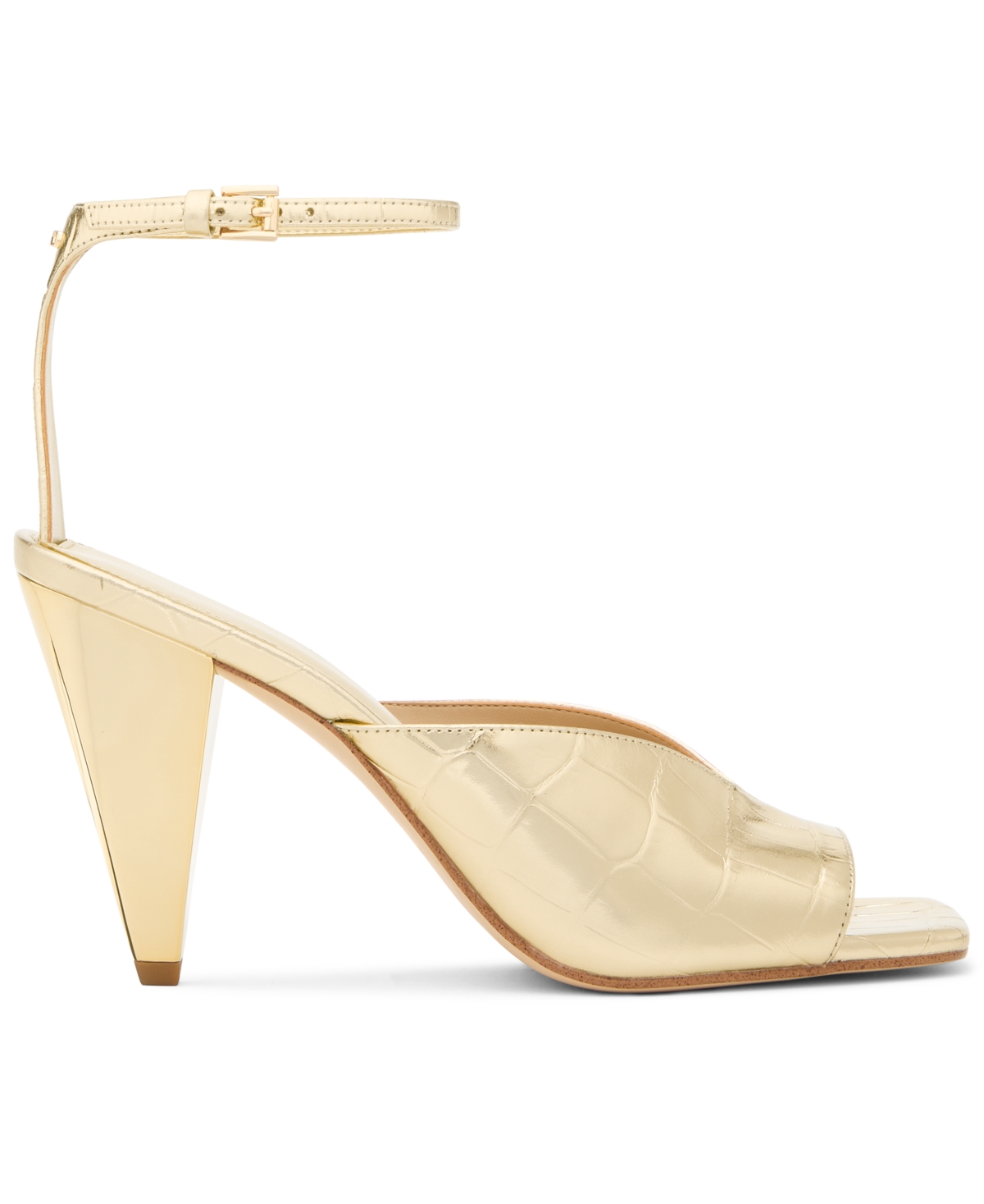 Michael Kors Women's Electra Ankle Strap Dress Sandals In Gold