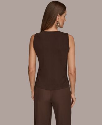 Petite Sleeveless Scoop Neck Tank Top