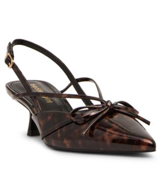 Madden Girl - Women's Vixen Bow Slingback Kitten Heel Pumps