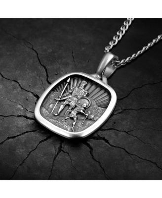 Men's Necklace The David & Goliath Pendant - Silver