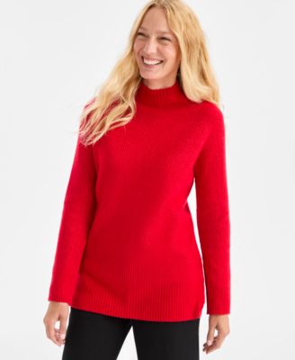 Style & Co - Women's Mock-Neck Ribbed Sweater