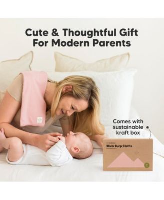 6pk Shea Baby Burp Cloths for Baby Boys and Girls, Burping Cloths for Babies, Newborn