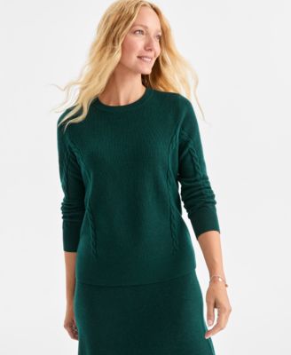 Style & Co - Women's Ribbed Cable-Knit Sweater