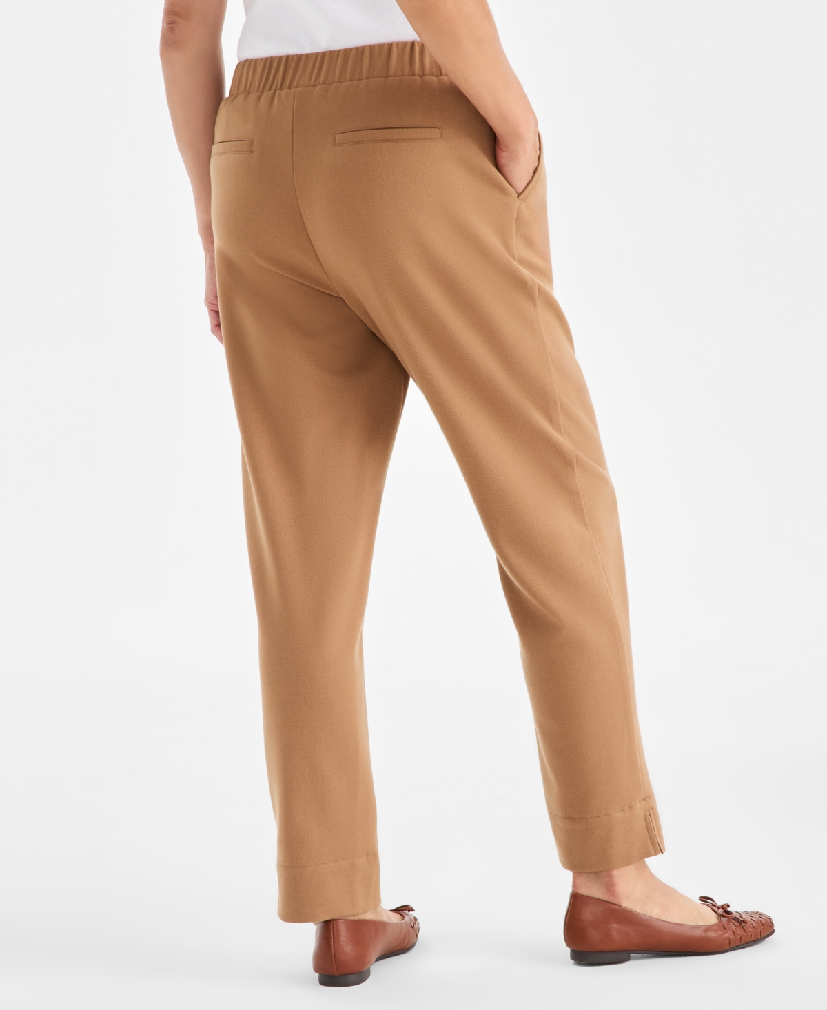 Style & Co Women's Pull-on Ankle Pants, Macy's Exclusive In Brown