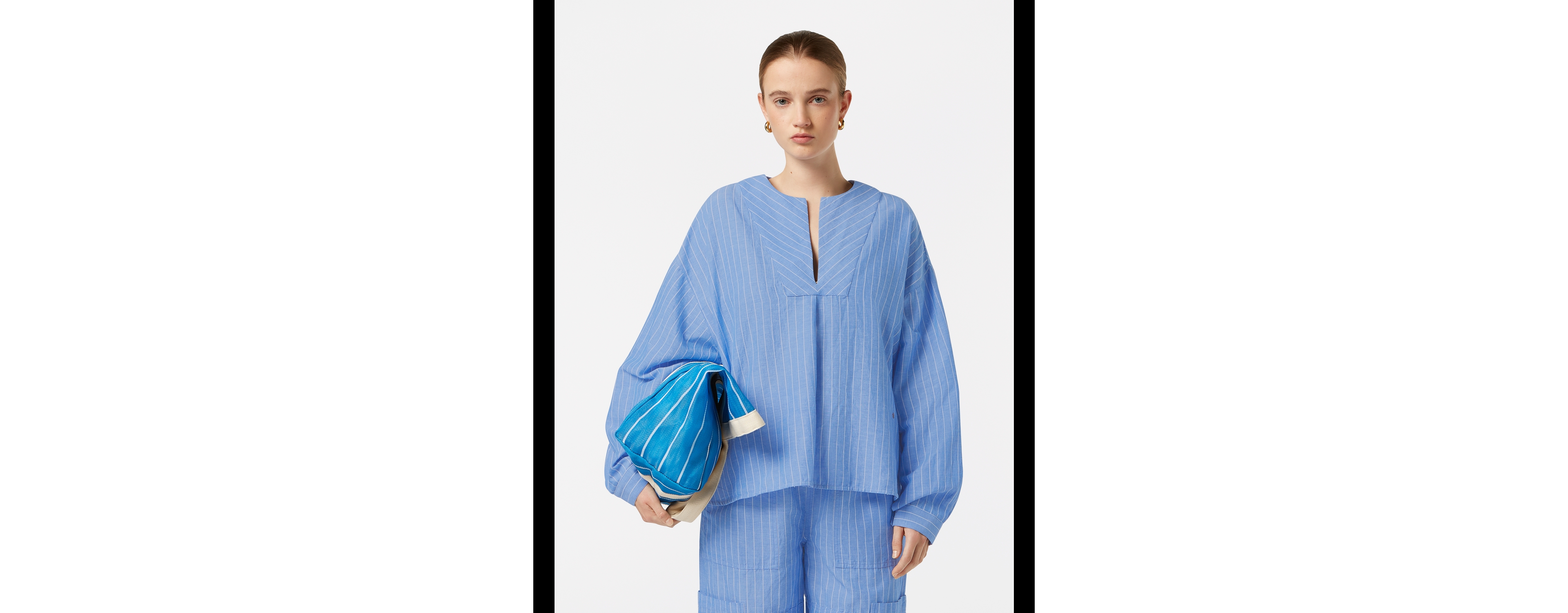 Scotch & Soda Women's and Cotton Linen bib shirt