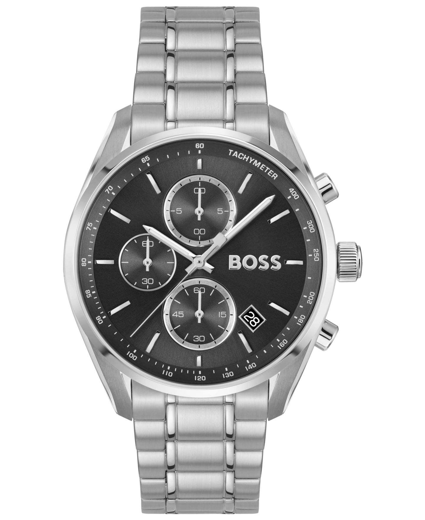 Мужские часы Hugo Boss Grand Prix 40 Quartz Fashion Chrono Stainless Steel Watch, 40mm — фото 1