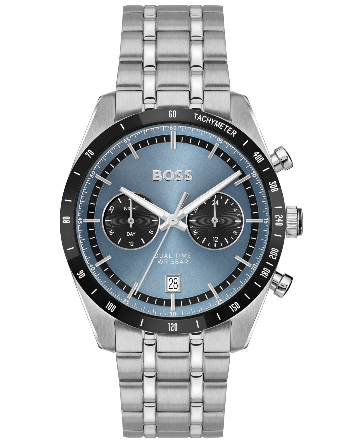 Hugo Boss Men's Tourmaster Quartz Multifunction Stainless Steel Watch, 41mm In White