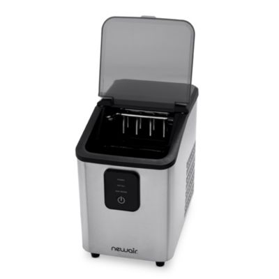 26 lbs. Mini Ice Maker Countertop, Portable Ice Machine in Stainless Steel