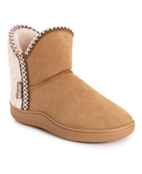 Женские тапочки MUK LUKS Amira Paige Slipper, цвет: Серо-коричневый