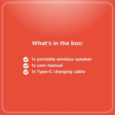 Portable Bluetooth Speaker 20W IPX5 Blue/Orange With RGB Lights And Handle with TWS For Pairing