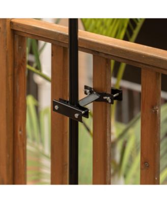 Outdoor Metal Patio Umbrella Clamp for Fence Post, Railing, Bleachers, or Benches - Strong and Durable, Keeps Secure in Any Weather, Strong Winds or Rainy Conditions, 3 – Pack