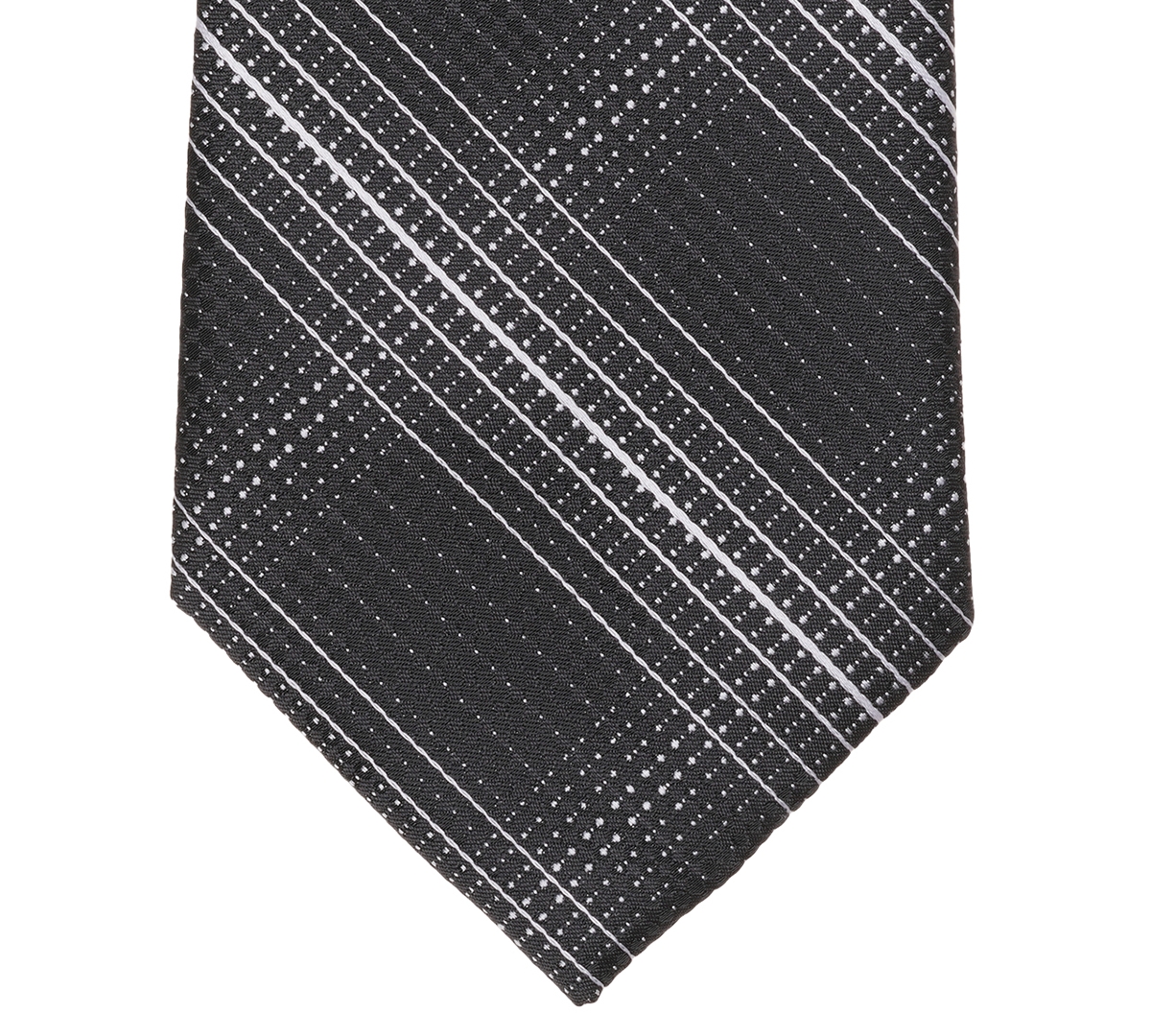 Perry Ellis Portfolio Men's Borlan Plaid Tie In Black