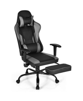 Massage Gaming Chair Racing Computer Task Chair Recliner w/Footrest