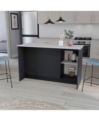 Kitchen Island Padua, Kitchen, Black / Onyx
