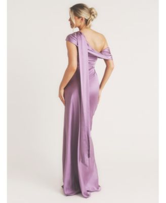 Women's One Shoulder Drape Bridesmaid Dress