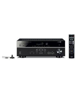 RX-V385BL 5.1 Channel AV Receiver with Sanus Ultra High Speed 8K  6.56 ft. HDMI 2.1 Cable