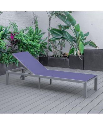 Marlin Patio Chaise Lounge Chair With Grey Aluminum Frame