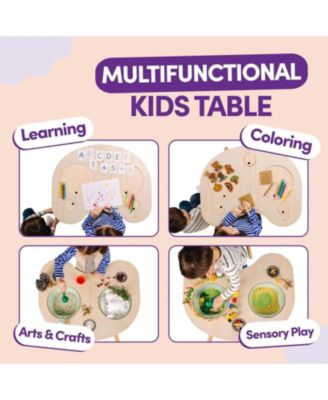 Montessori Activity Table for Toddlers, Sensory Table for Indoor Play and Learning - Activity Table for Boys & Girls