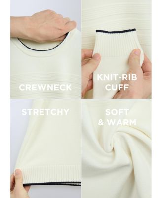 Boy's Moto Ribbing Detail Crew Neck Sweater