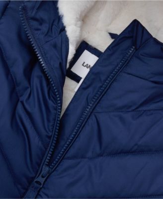 Girls Water Resistant Velour Parka