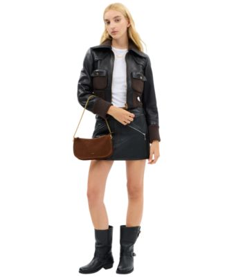 Waverly Small Suede Shoulder Bag