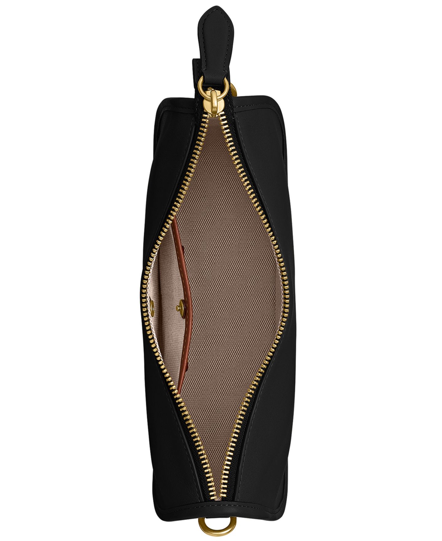 Женская сумка COACH Waverly Small Leather Shoulder, цвет: Латунный / Чёрный — фото 4