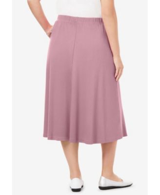 Women's Plus Size 7-Day Knit A-Line Skirt