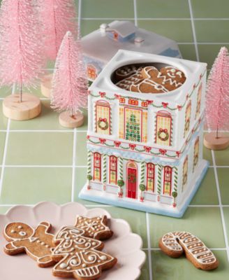 Village Christmas Cookie Jar