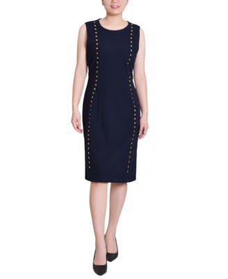 Petite Sleeveless Stud Front Dress