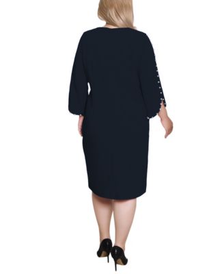 Plus Size 3/4 Sleeve Dress