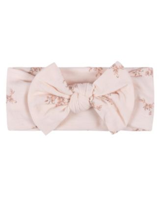 Baby Girls' 2-Piece Swaddle Blanket & Headband Set, Pink Floral, One Size