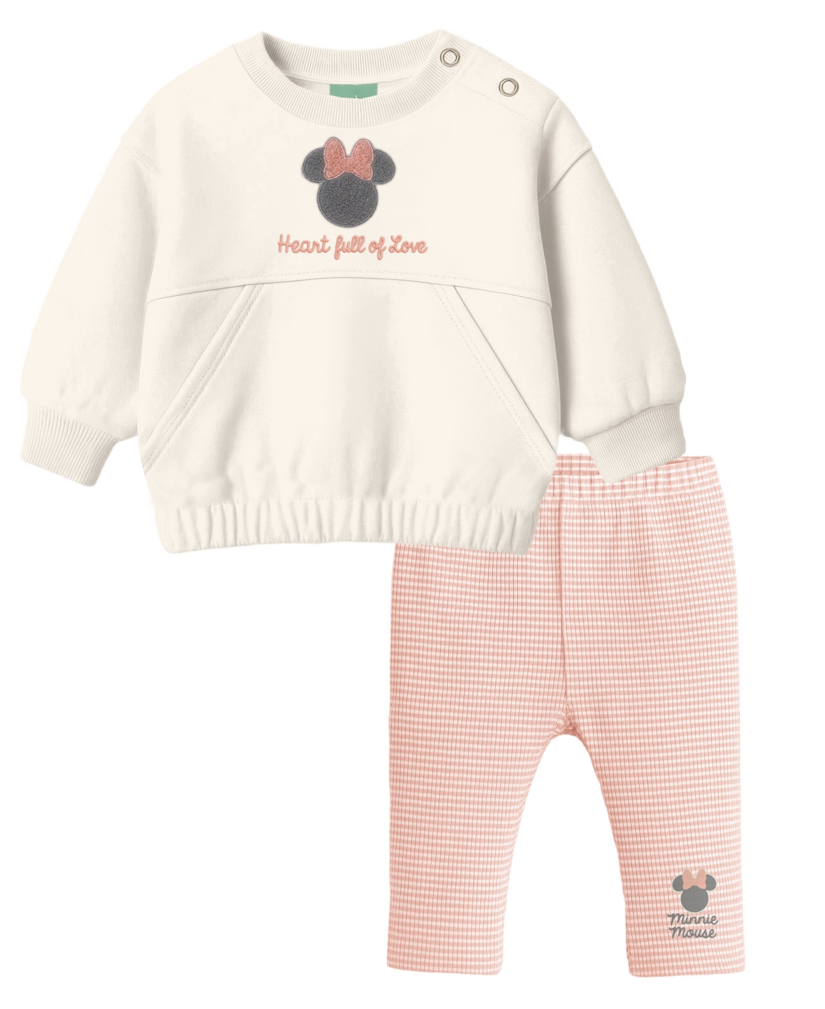 Disney Baby Girls 2-Piece Minnie Mouse Sweatshirt and Pants Set