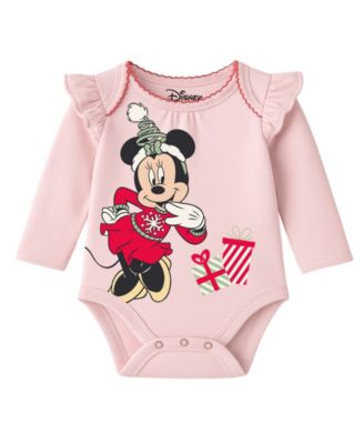 Baby Girls' Minnie Mouse Holiday Bodysuit and Skegging, 2-Piece Set