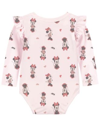 Baby Girls' and Boys' Minnie Mouse Printed Bodysuits, 3-Pack Set