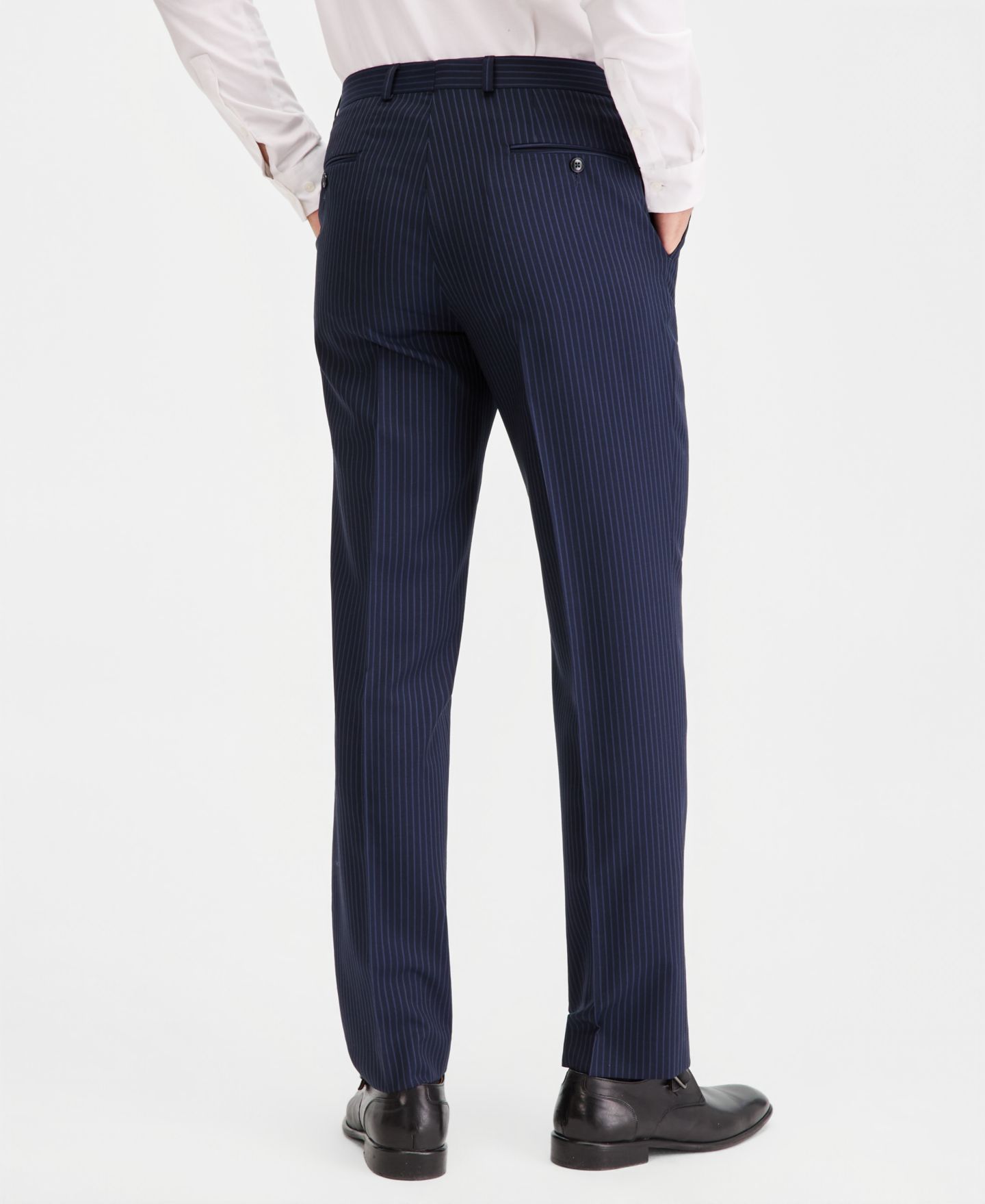 Мужские брюки Michael Kors Classic-Fit Pinstripe Suit Separate, цвет: Тёмно-синий — фото 4