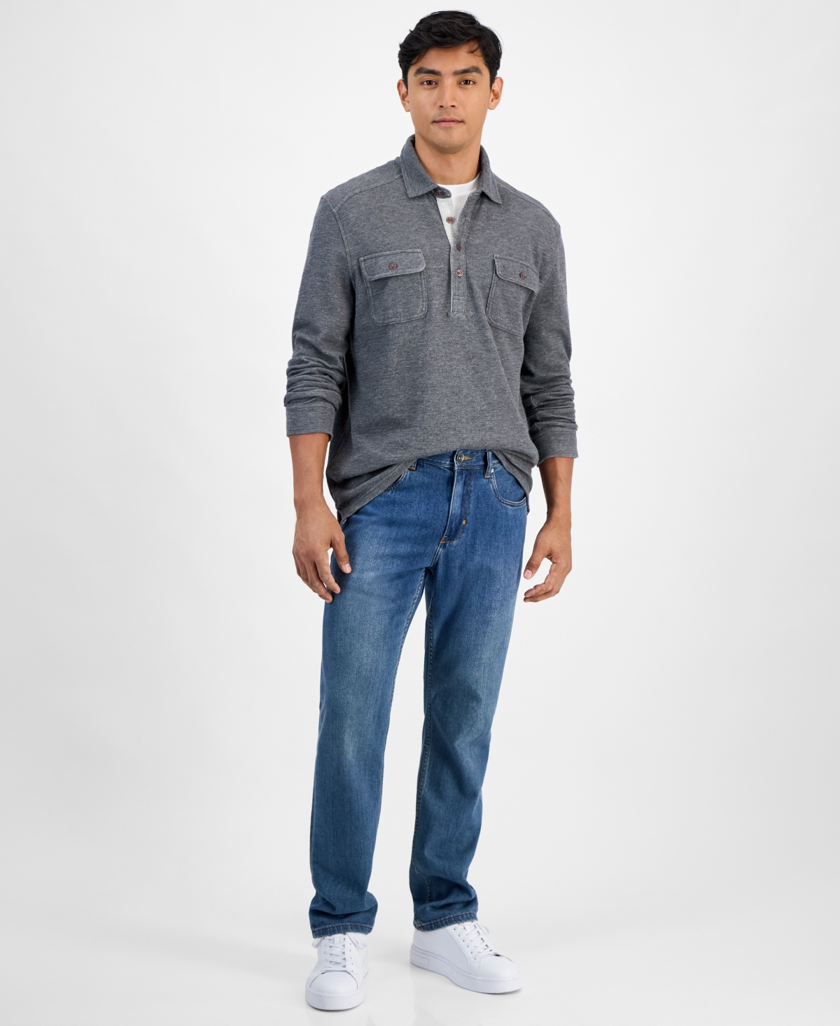 Tommy Bahama Men's Penn Cove Long-Sleeve Polo Shirt