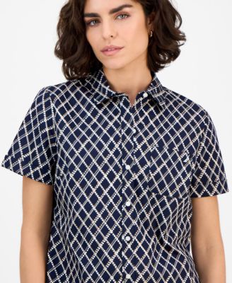 Women's Argyle Dot Camp Shirt