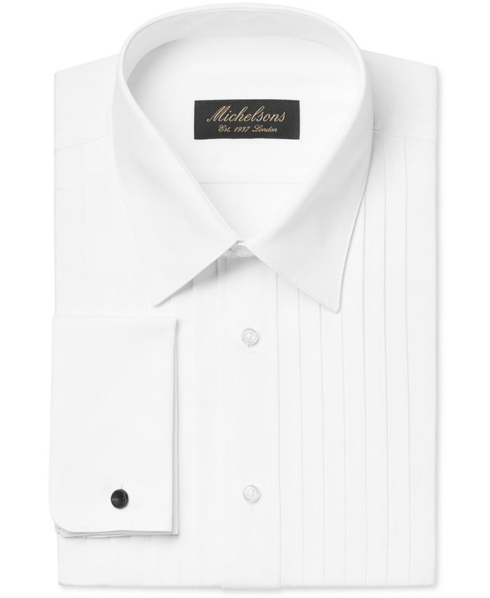 Michelsons Men's ClassicFit Pleated Point Collar Tuxedo Shirt with French Cuffs Macy's
