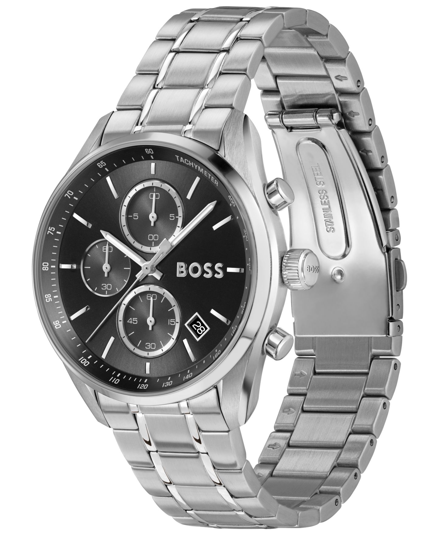 Мужские часы Hugo Boss Grand Prix 40 Quartz Fashion Chrono Stainless Steel Watch, 40mm — фото 2