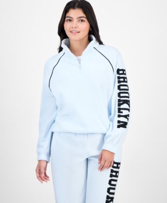 Rebellious One - Juniors' Brooklyn Half-Zip Fleece Top