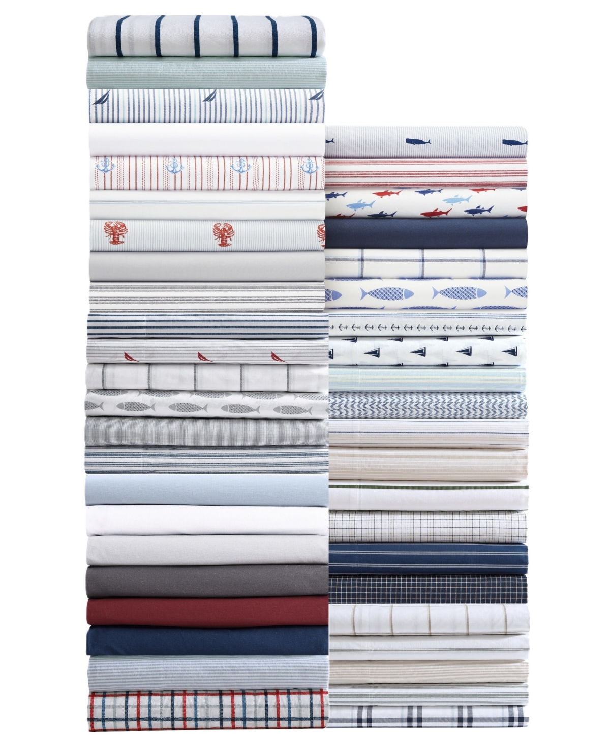 Nautica Closeout!  Cotton Percale 3-piece Sheet Set, Twin In Multi