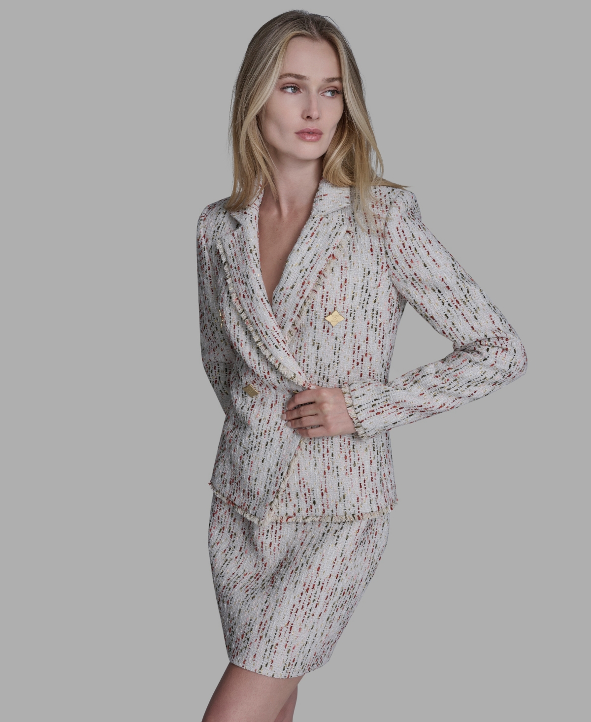 Bcbg Women's Novelty Button Front Jacket