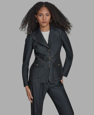 Women's Notch Collar Denim Jacket