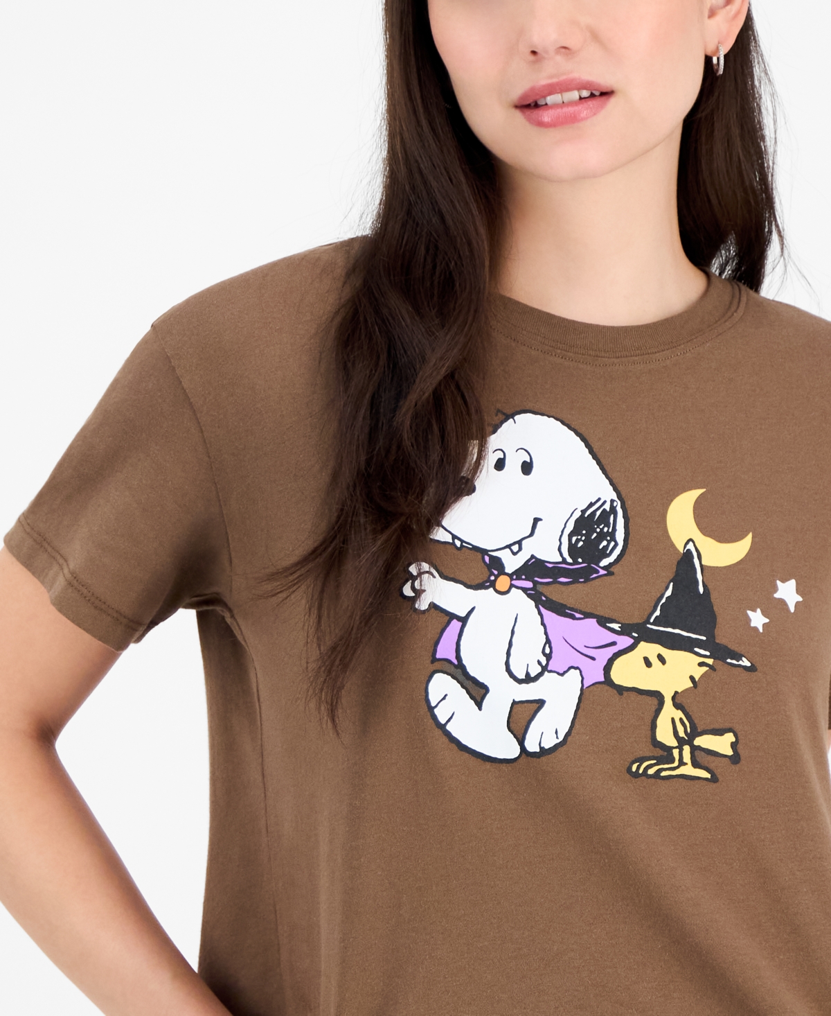 Snoopy Juniors' Halloween Graphic-Print Tee