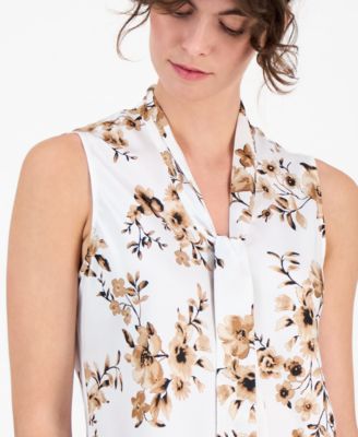 Women's Sleeveless Tie-Neck Top