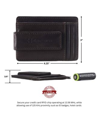 Harper Mens RFID Slim Money Clip Front Pocket Wallet Minimalist Leather ID Card Holder