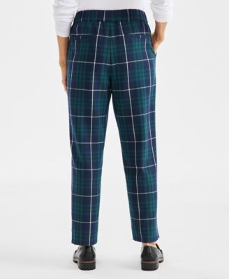 Women's Plaid Pull-On Ankle Pants, Macy's Exclusive