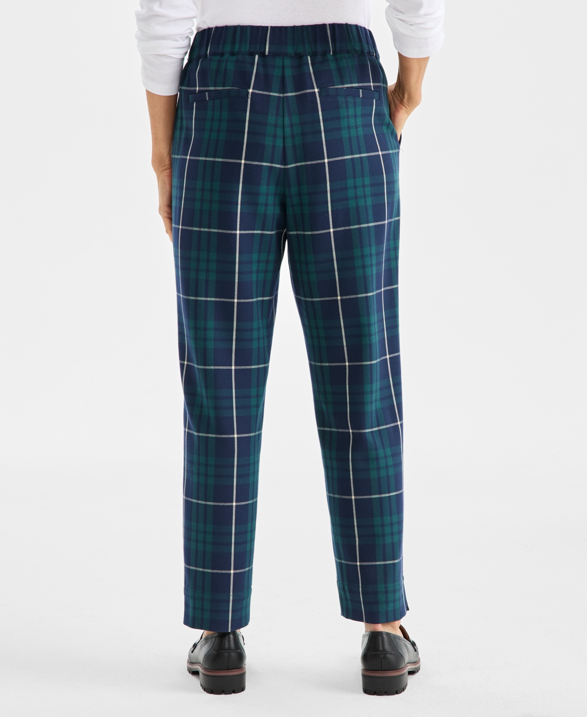 Style & Co Women's Plaid Pull-On Ankle Pants, Macy's Exclusive